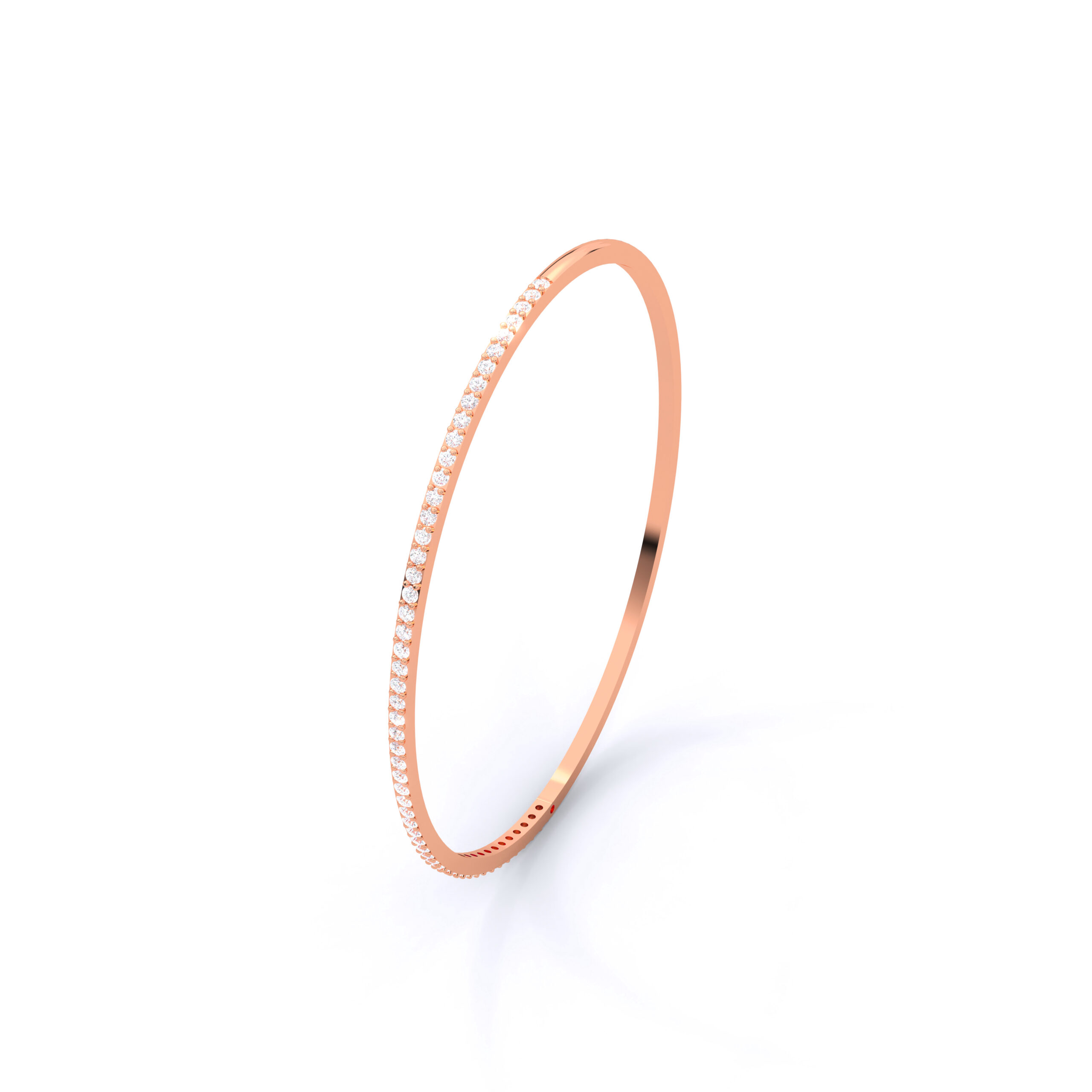 Luna Half Eternity 925 Sterling Silver Premium Moissanite Tennis Bangle for Women - Image 6