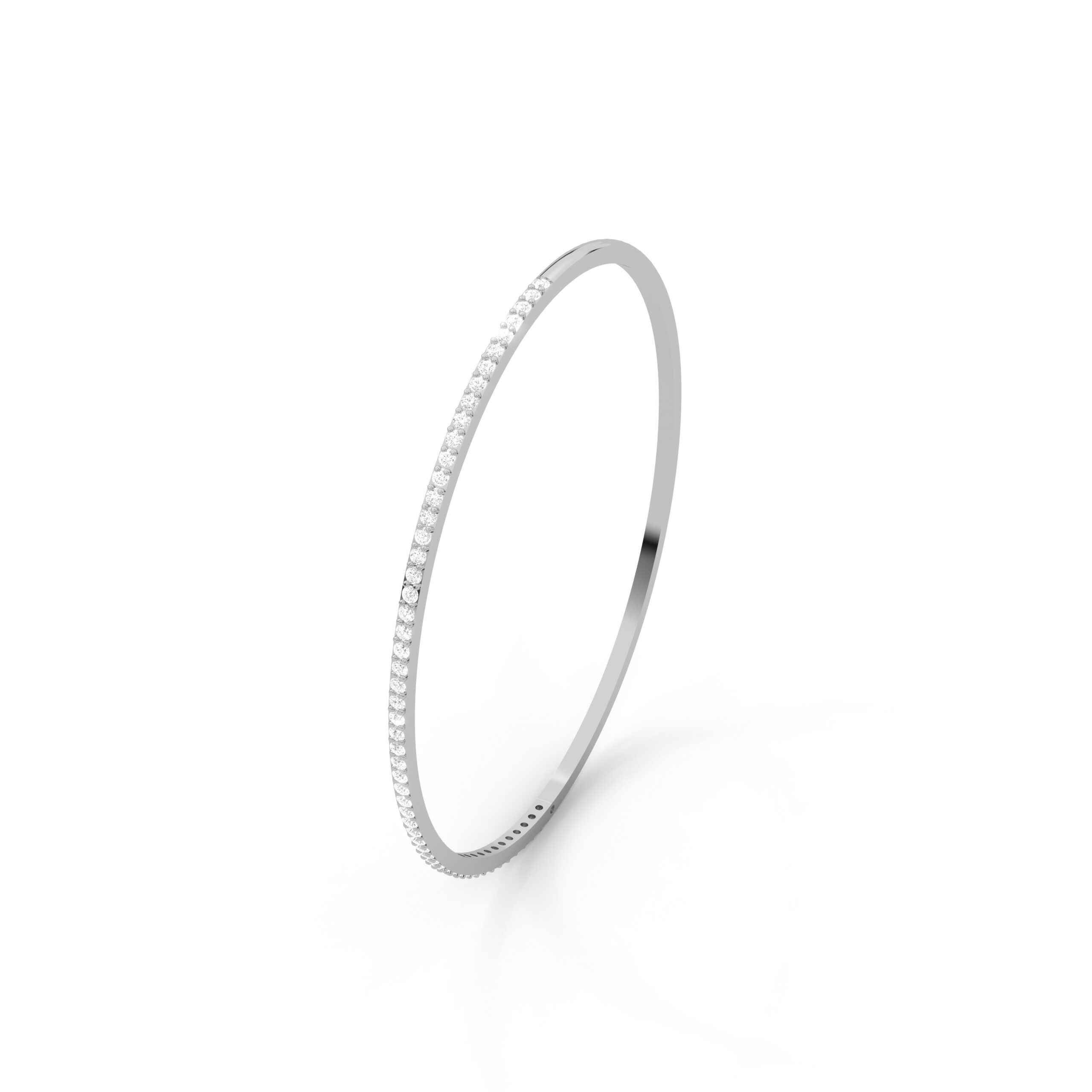Luna Half Eternity 925 Sterling Silver Premium Moissanite Tennis Bangle for Women - Image 4