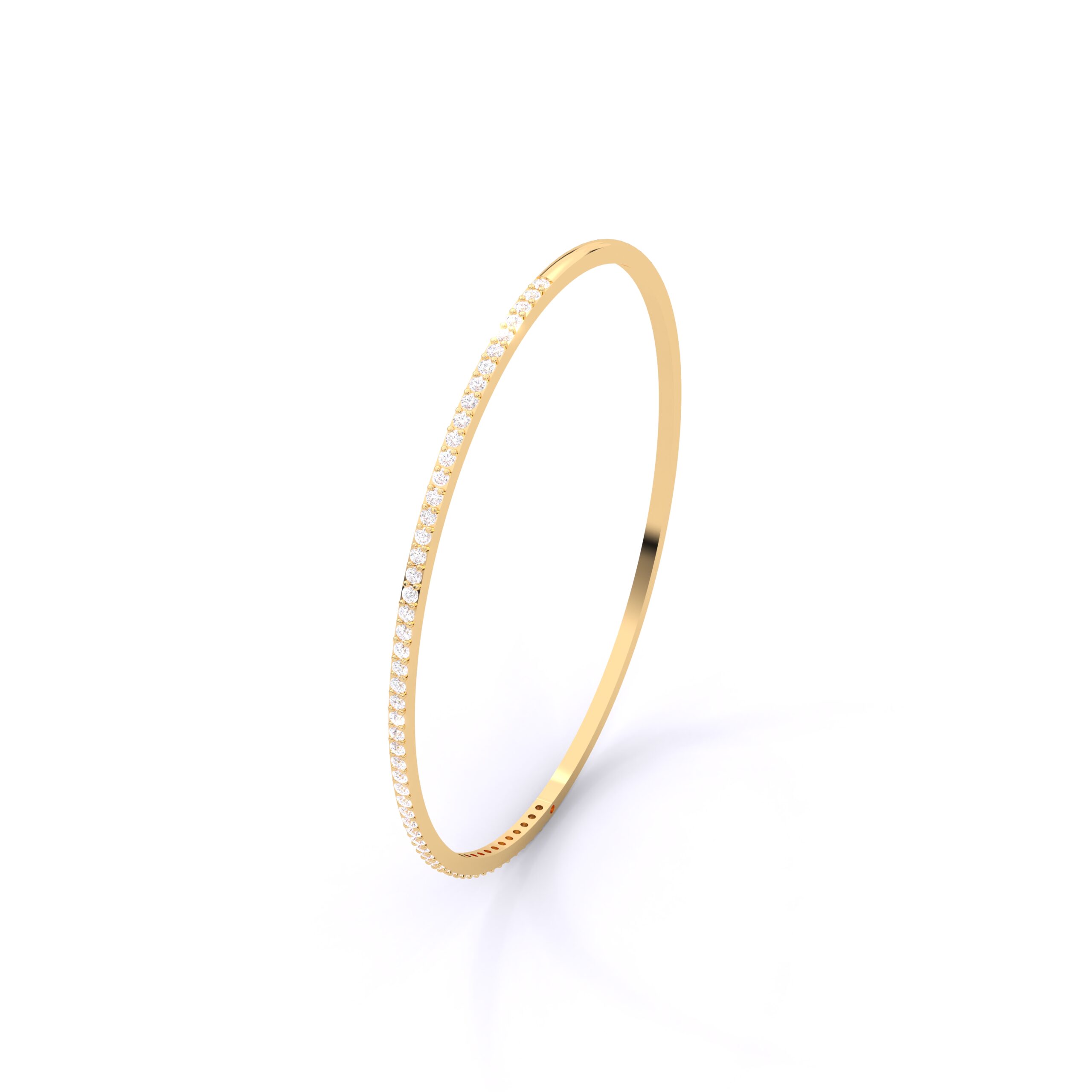 Luna Half Eternity 925 Sterling Silver Premium Moissanite Tennis Bangle for Women - Image 8