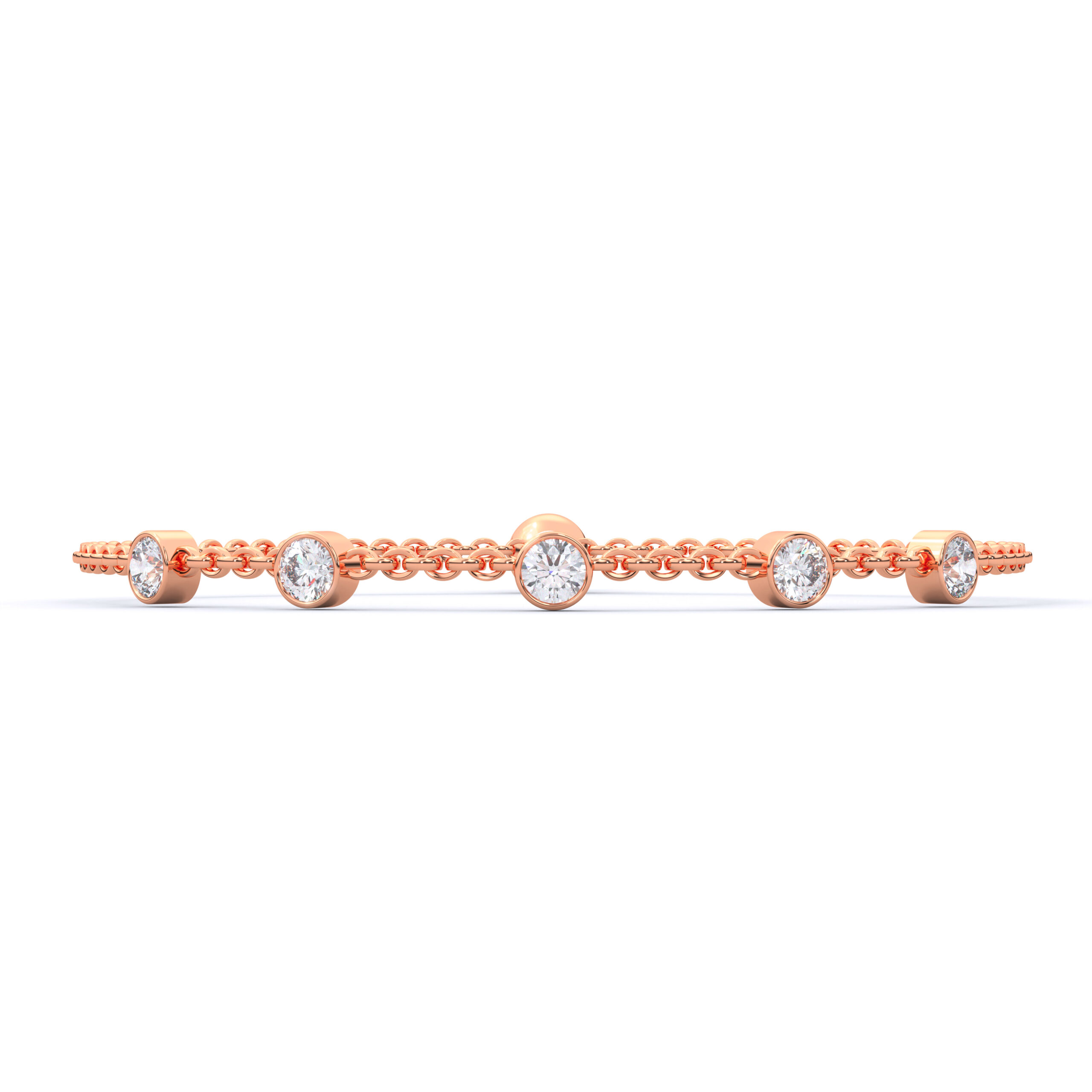 Celeste Bezel Set Premium Moissanite Bracelet in 925 Sterling Silver - Image 8