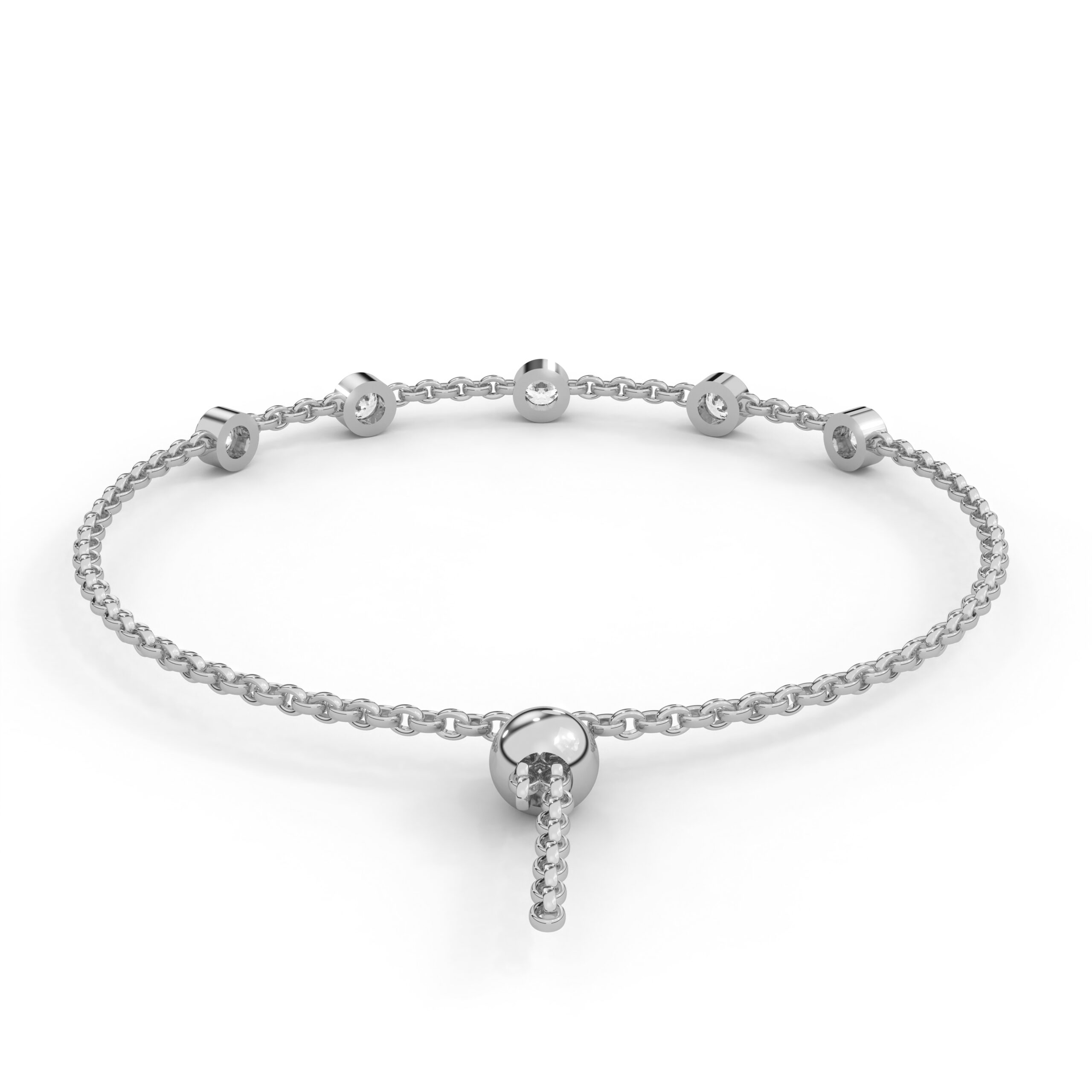 Celeste Bezel Set Premium Moissanite Bracelet in 925 Sterling Silver - Image 4