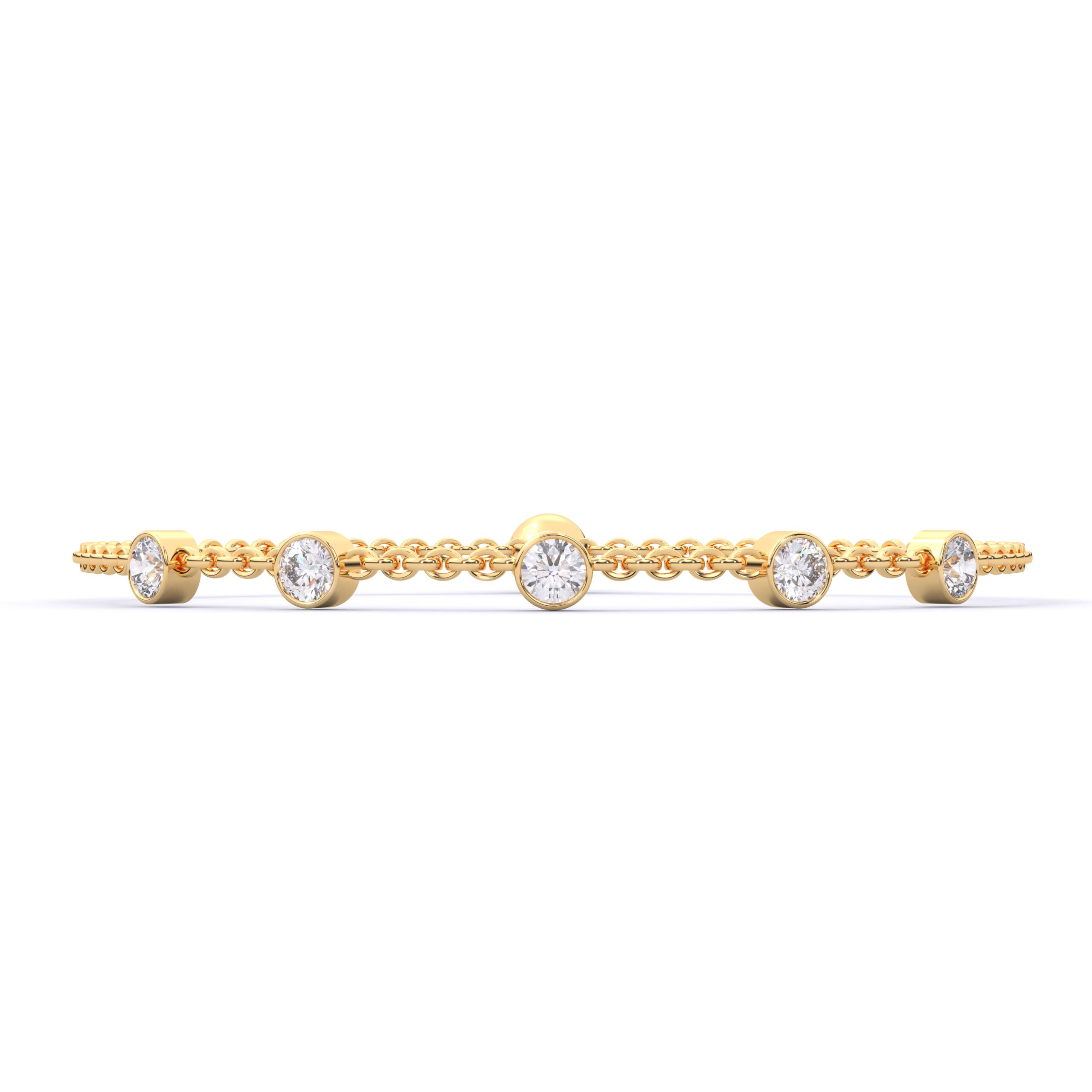 Celeste Bezel Set Premium Moissanite Bracelet in 925 Sterling Silver - Image 6