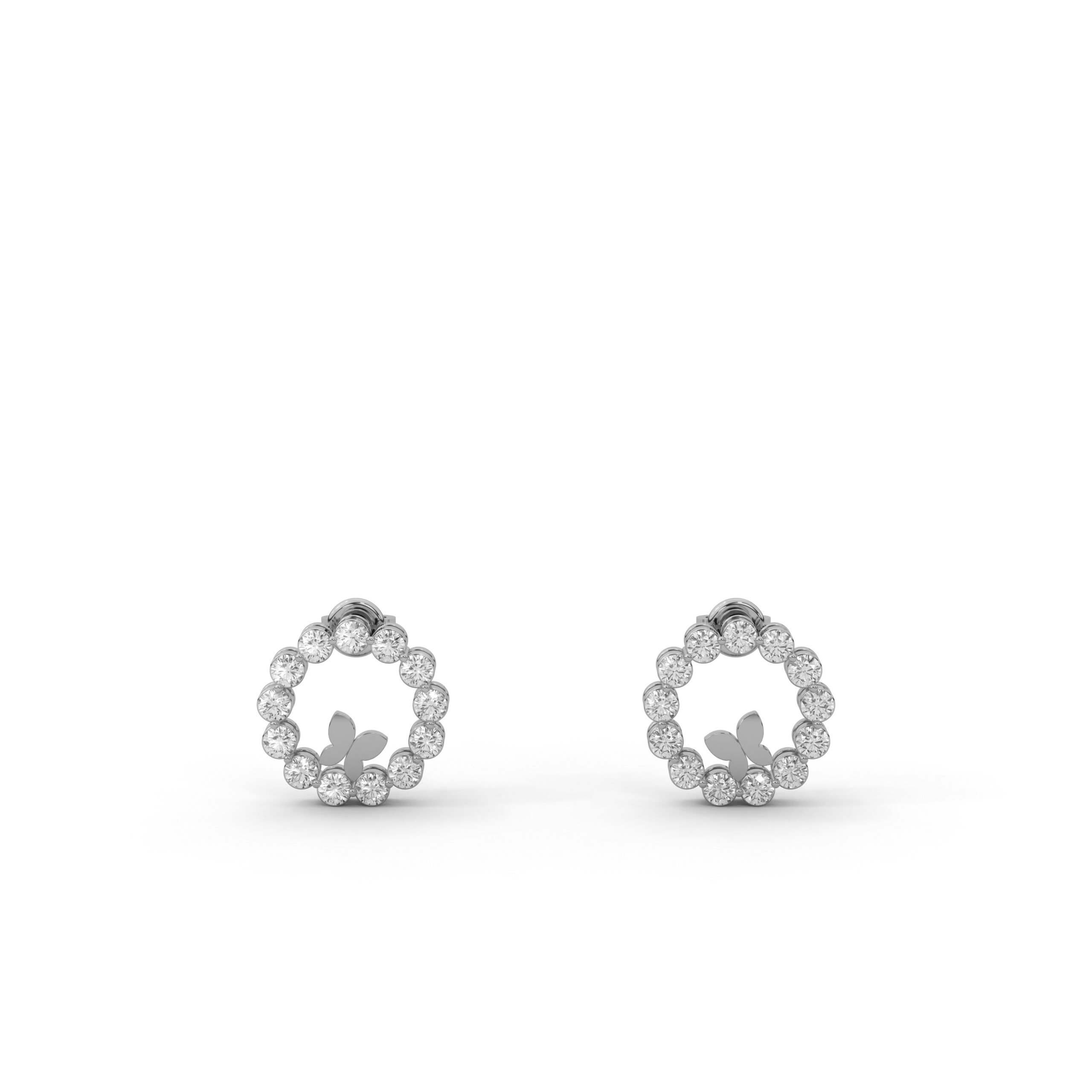 925 Sterling Silver Halo Circle Moissanite Diamond Stud Earrings | Fine Jewellery for Women - Image 5