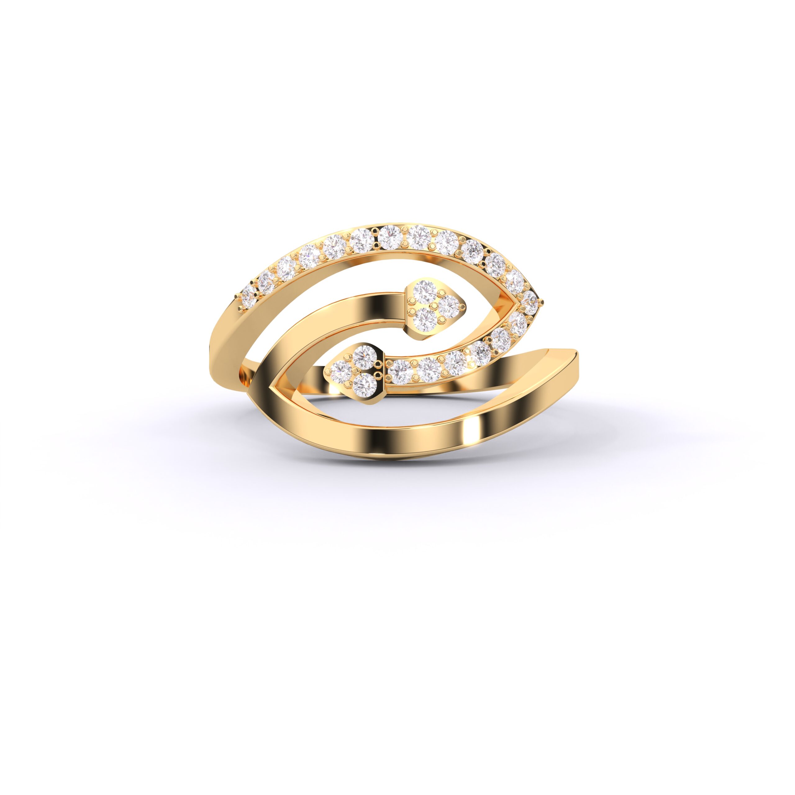 Infinity Leaf Open Design Premium Moissanite Diamond Ring for Women - Image 9