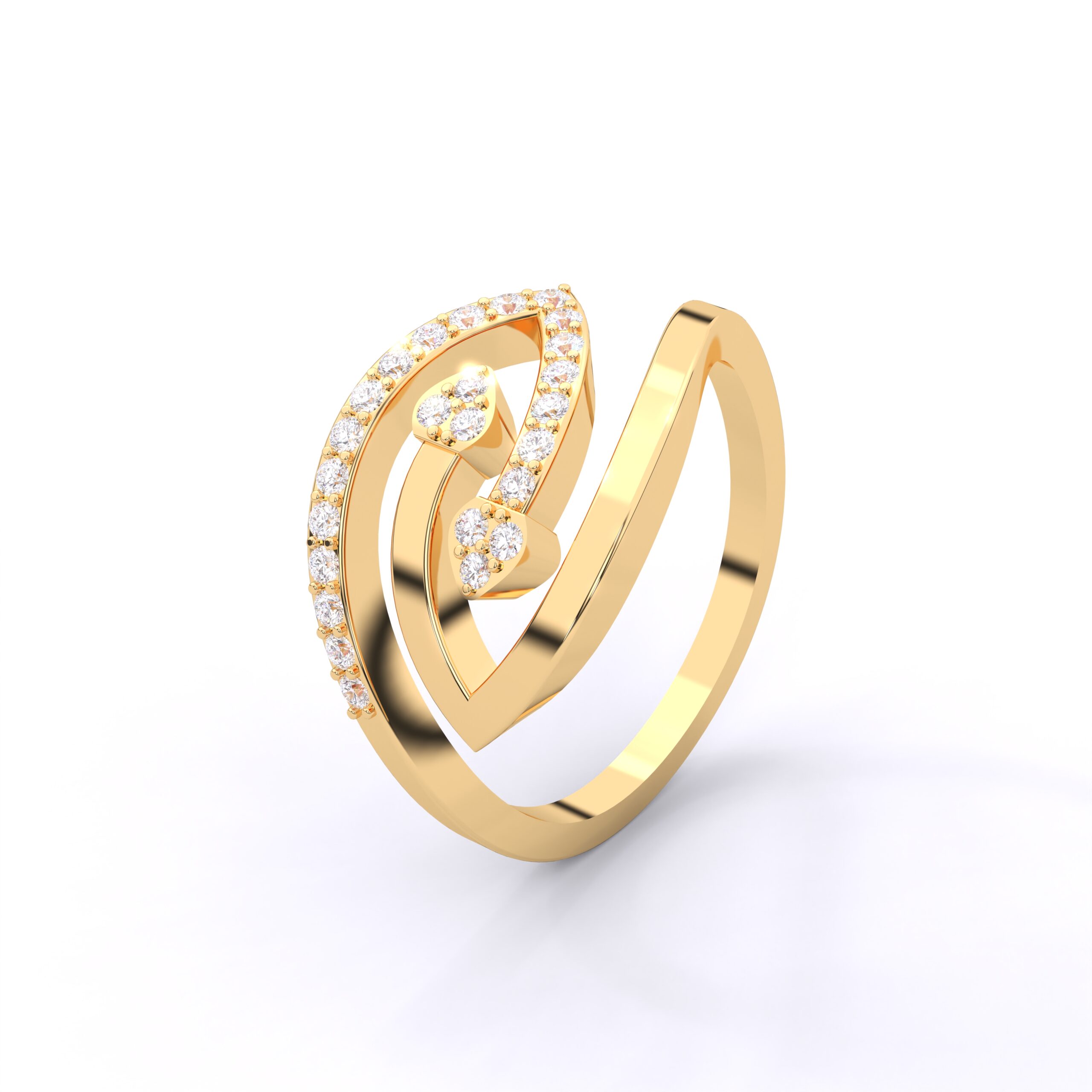 Infinity Leaf Open Design Premium Moissanite Diamond Ring for Women - Image 8