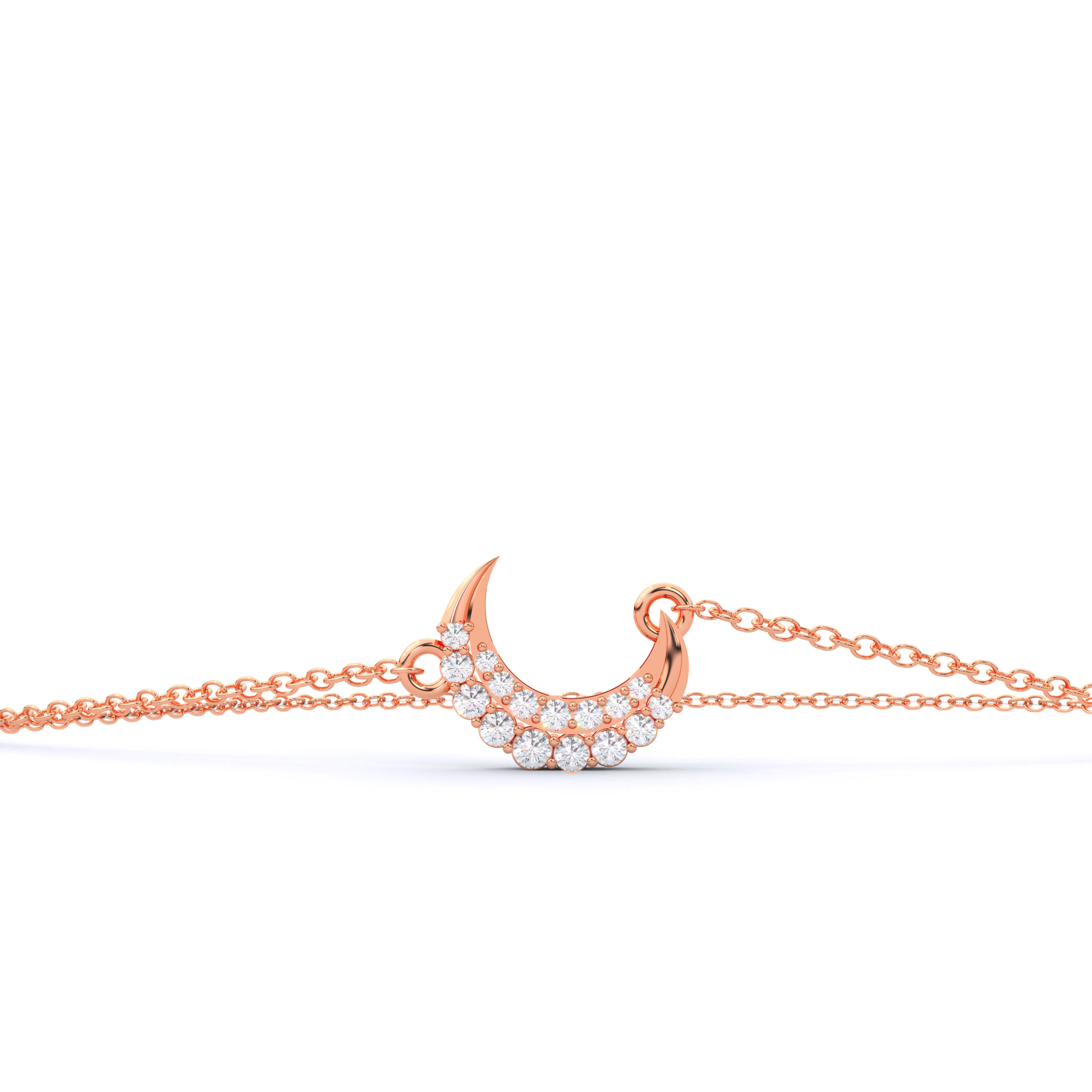 Minimalist Crescent Moon Moissanite Pendant Necklace in 925 Sterling Silver - Image 8