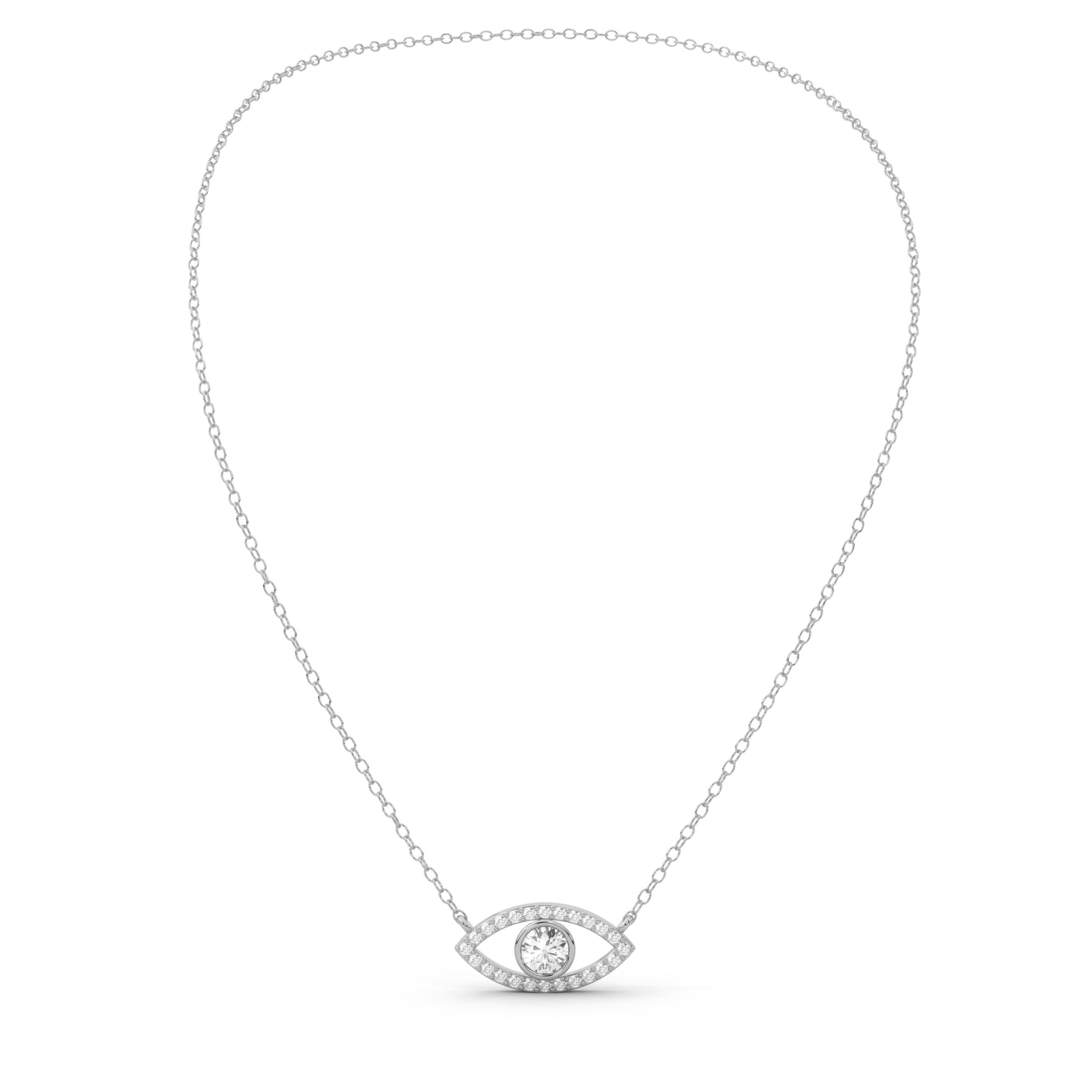 Luxury Evil Eye Moissanite Pendant Necklace for Women - Image 5