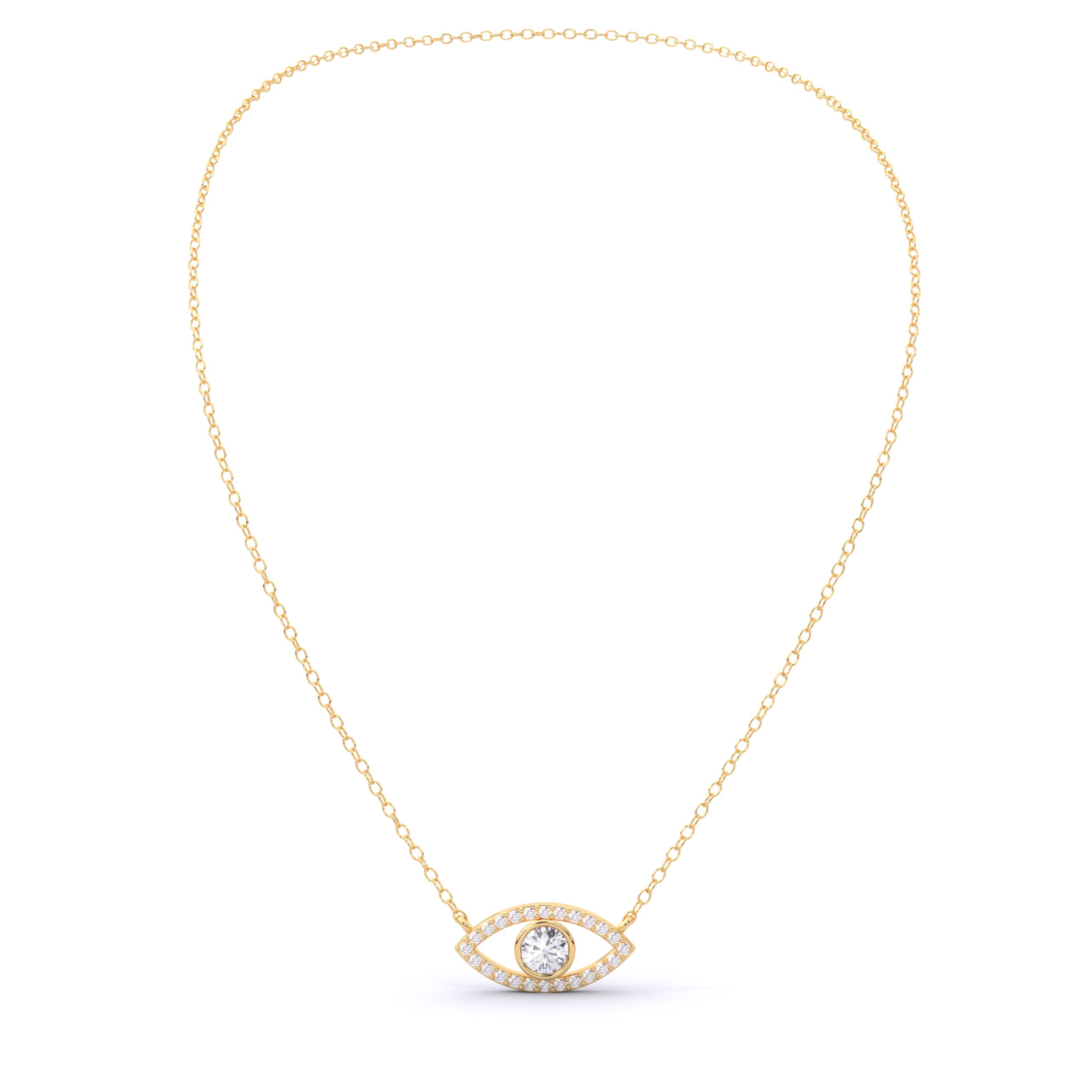 Luxury Evil Eye Moissanite Pendant Necklace for Women - Image 8